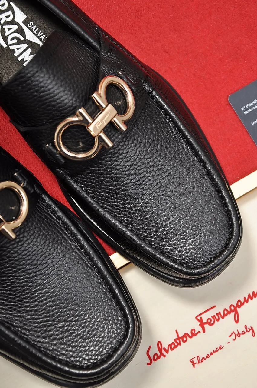 Men's shoes 💰500💶[Ferragamo/Ferragamo] The latest model in the counter. Original imported open-sided high-quality cowhide hand-woven + imported 🐂 cowhide + original luxury metal buckle + original combination outsole. Comparison without pressure 38--44🎉